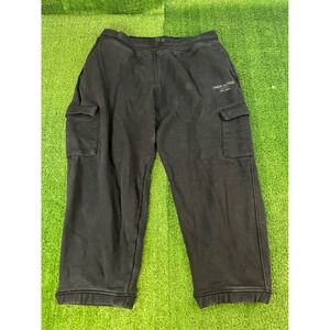 Oner Active XXL Baggy Heavy Cargo Sweatpants Black Mens Oversized Fleece Pants